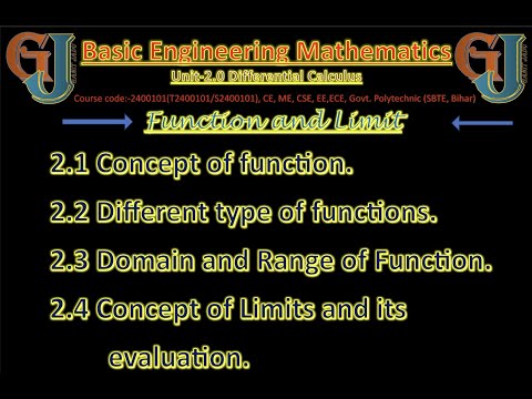 L4 Types of function #Range #Domain #Function #set #domain #sbtebihar #Basic_Engineering_Math #Sem_1