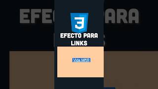Efecto CSS para tus links #programacionweb #developers #css #desarrolloweb