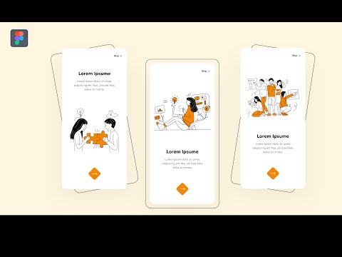 Figma mobile app design | Onboarding ui design | figma tutorial @figma
