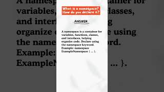 What is a Namespace and How Do You Declare It in TypeScript? #shorts #ytshorts #codewithchitra