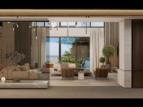 Luxury seaside  villa interior  animation | luxury living | 4K | D5 pro