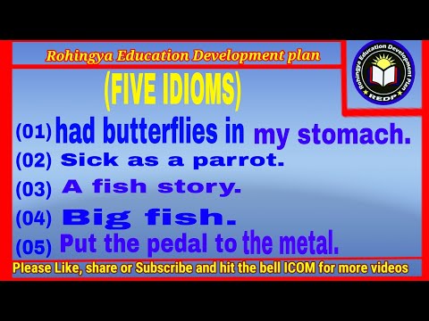Five Idioms explained by SK MD SAYED Rohingya language