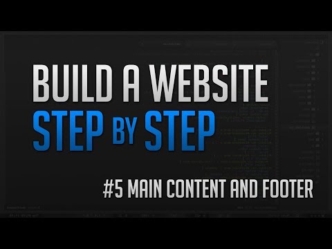 How To Build A Website Step by Step - Main Content and Footer