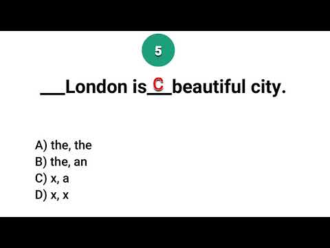 English Grammar Quiz- 20 Questions | Articles | English Grammar Test |  Try this