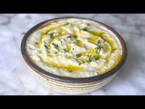 Vegan Tzatziki Recipe | Easy Homemade and Dairy Free Sauce | Silent Vlog