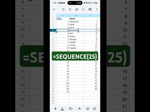 Delete Rows, But Serial Numbers Stay Perfect in Google Sheets! 🔥#shorts #sequence