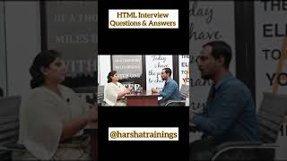 HTML Interview Questions and Answers that you should know | Part 16 | #html #harshatrainings