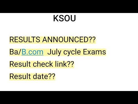 KSOU BA/B.com result July cycle Announced?? 2022-23 Sep/oct exam