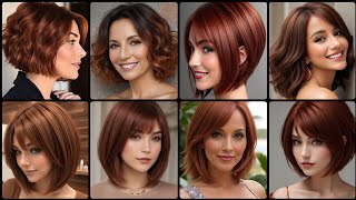 Most Beautiful & Unique Women's Short Copper Brown Hair Dye Collections #2025 #beautygirlscracks 