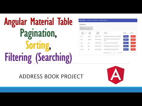Angular Material Table Pagination, Sorting, and Filtering (Searching)