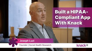 How Social Health Research (SHR) shares patient stories with Knack's HIPAA-compliant platform