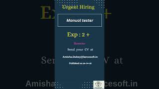 Manual tester   Remote