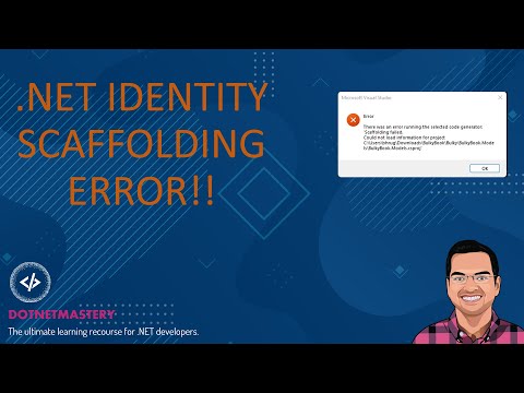 .NET Identity Scaffolding Error