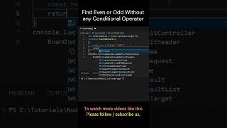 Interview Challenge # 169  || Find even or odd without using conditional operator #javascriptdev
