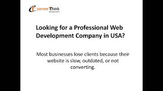 Professional Web Development Company in USA – Converthink