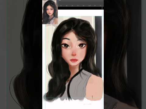 Trying to copy samdoesart style. Portrait study 2. #digitalart #portraitpainting #speedpaint#shorts