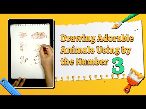 Drawing Adorable Animals by Using  Number 3
