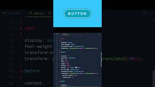 3D Button Hover Effect Using Only HTML & CSS | Simple UI Animation  #shorts
