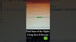 SUM of Digits in Java 8 Streams (The Easiest Way) #shorts