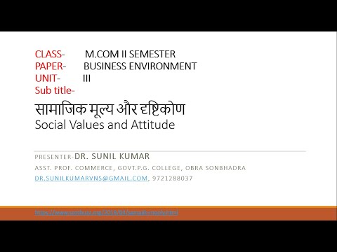 #व्यवसाय_में_सामाजिक_मूल्य, #Social_Values_and_Attitude, #drsunilkumar,