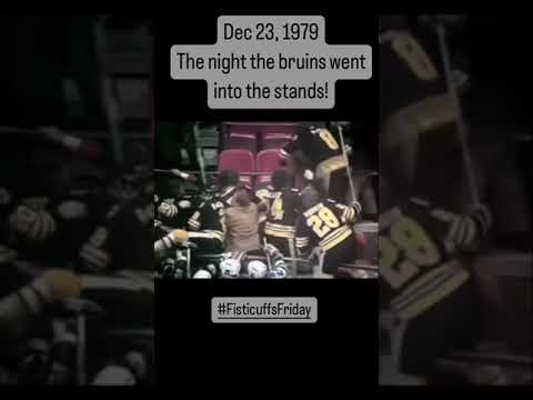 The night the bruins went into the stands! 🏒 🥊