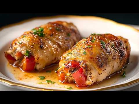 Simple, quick and incredibly tasty! Chicken thighs with stuffing!