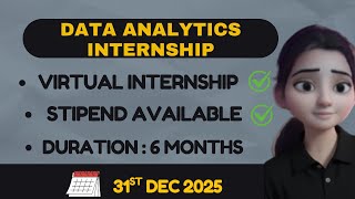 Data Analytics with AI Internship 2025 | Paid Internship 2025 | Work From Home | Apply Now