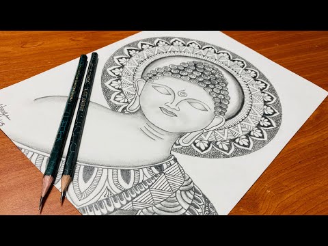 Lord Buddha - Pencil Art |  Vihanga N