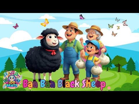 Baa Baa Black Sheep | nursery rhymes of toddlers | kids rhymes in english | Kiddy  Beats.🎶kidsrhymes