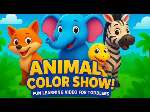 Animal Color Show! 🦁🐵🐍🐘 Fun Learning Video for Toddlers | MilkyMooTV