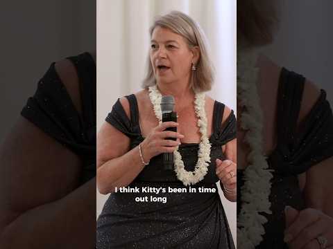 Mother of the Groom tells funny story of the groom #weddingshorts #cat #motherofthegroom