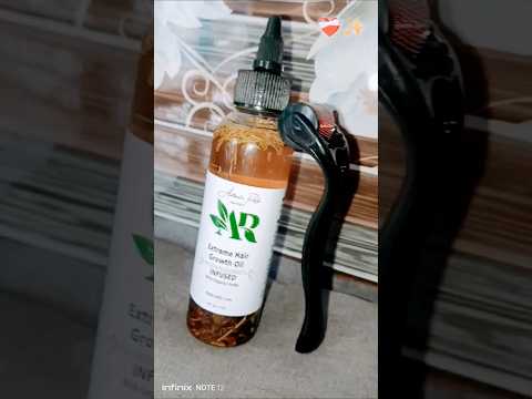 Extreme Hair Growth Oil INFuSEd with Herbs 🌿+Derma Roller (Best Results) #rosemaryoil #herbaceutical
