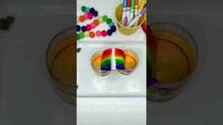 colour spread in water due to diffusion science experiment 😍#scienceexperiment #colour#diffusion