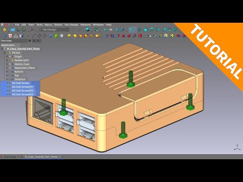 Rasberry Pi Case for 3d printing video tutorial(part 3) Body separation and detailing.