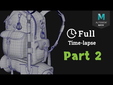 How to create a stylized 3D backpack in Maya (Part2)