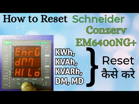 Schneider electric Conzerv EM6400NG+ Energy meter Reset kaise kare‎@rvelectricalguide