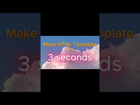 Create HTML Templates in 3 Seconds with Emmet #emmet  #htmltemplates #webdevelopment   #frontend