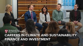 Careers in Climate and Sustainability Finance and Investment