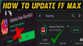 Free fire max update not showing in play store || Free fire max update problem solve 2022 || Ob34