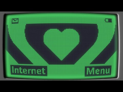Black and Green Y2k Nokia Monochrome Heart Background || 1 Hour Looped HD