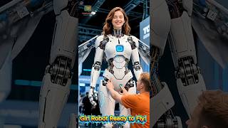Girl Robot Ready to Fly! 🚀 Future is Here! #RobotGirl #AIInnovation #shorts