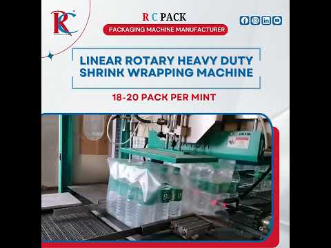 Liner Rotary Heavy Duty Shrink Wrapping Machine : Produces 18-20 packets per minute .