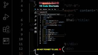 Top VS Code Shortcuts for beginners HTML CSS JS #programmingwithkrishna #html #css #js #coding
