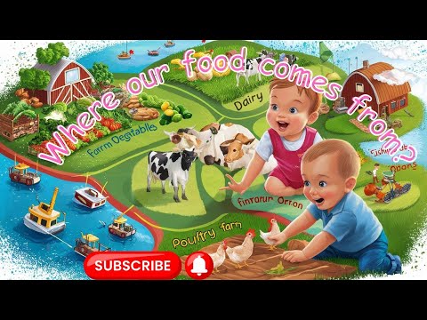 Where our food comes from! #kids #kidslearning #funlearning #food #prelearning @LearningLarks