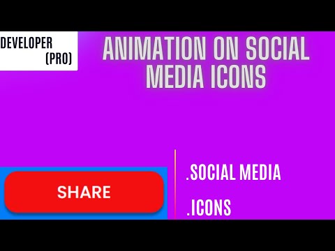 how to apply animation on share button with media icons