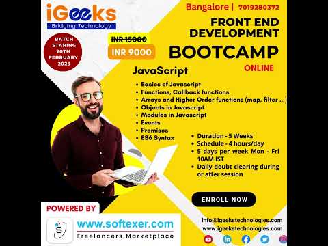 i Geeks Technologies | Front End Boot Camp | Learning: Java Script | Contact Now: 7019280372