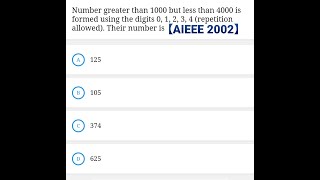 [AIEEE 2002] permutations and combination #previousyearquestion #jee2021 #jee2022 #shorts #math is❤️