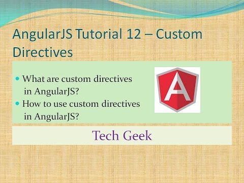 AngularJS Tutorial 12 | Custom Directive in AngularJS