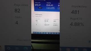 Google AdSense loading method 2023 | Monetized website earning proof #shorts