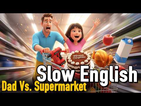 Supermarket English | Crazy Shopping Trip | Slow English Listening Practice | Days of My Family